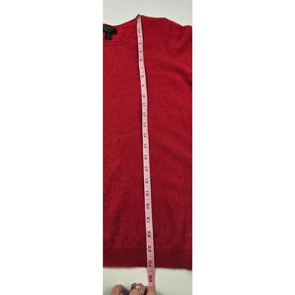 100% Cashmere charter club red M long sleeve winter warm minimalist lightweight - Picture 6 of 7
